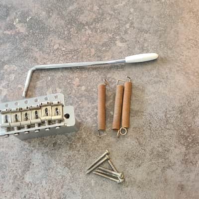 Vintage Fender Stratocaster Tremolo bridge with pat pend saddles . image 2