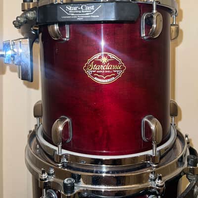 Tama Starclassic Maple 5 Piece Drum Kit Violet Shade Made In Japan image 7