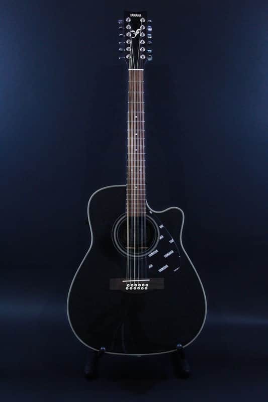 Yamaha FGX412C 12-String Dreadnaught Cutaway HSC Black | Reverb