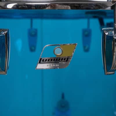 1970s Ludwig Big Beat Blue Vistalite Drum Set image 6