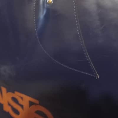Paiste Rare,Vintage 22" Leatherette Premium Cymbal Bag 1982 - Dark Blue 🔵 / Orange 🧡 image 12