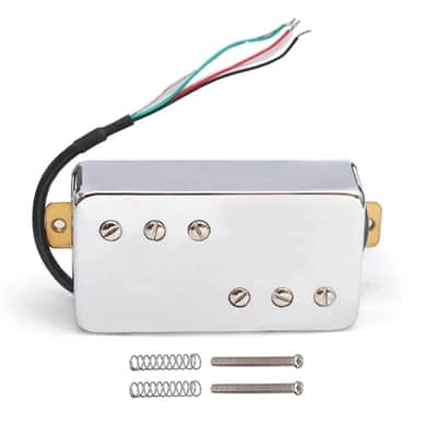 Guitar Neck and Bridge Chrome Humbucker Pickups Set image 2
