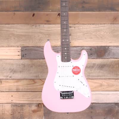 Squier Mini Stratocaster Electric Guitar Shell Pink image 4