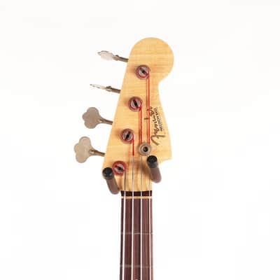 Fender Custom Shop Pino Palladino Signature Precision Bass Relic Fiesta Red over Desert Sand image 13