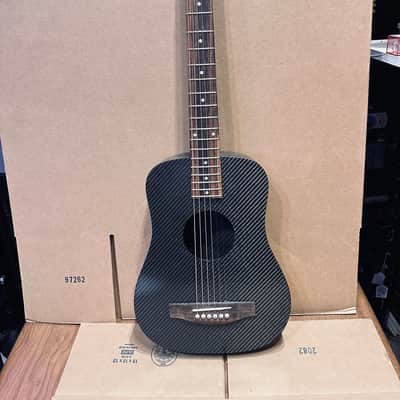 KLOS Carbon Fiber Travel Acoustic Guitar w/ Padded Case – Black – Used image 1