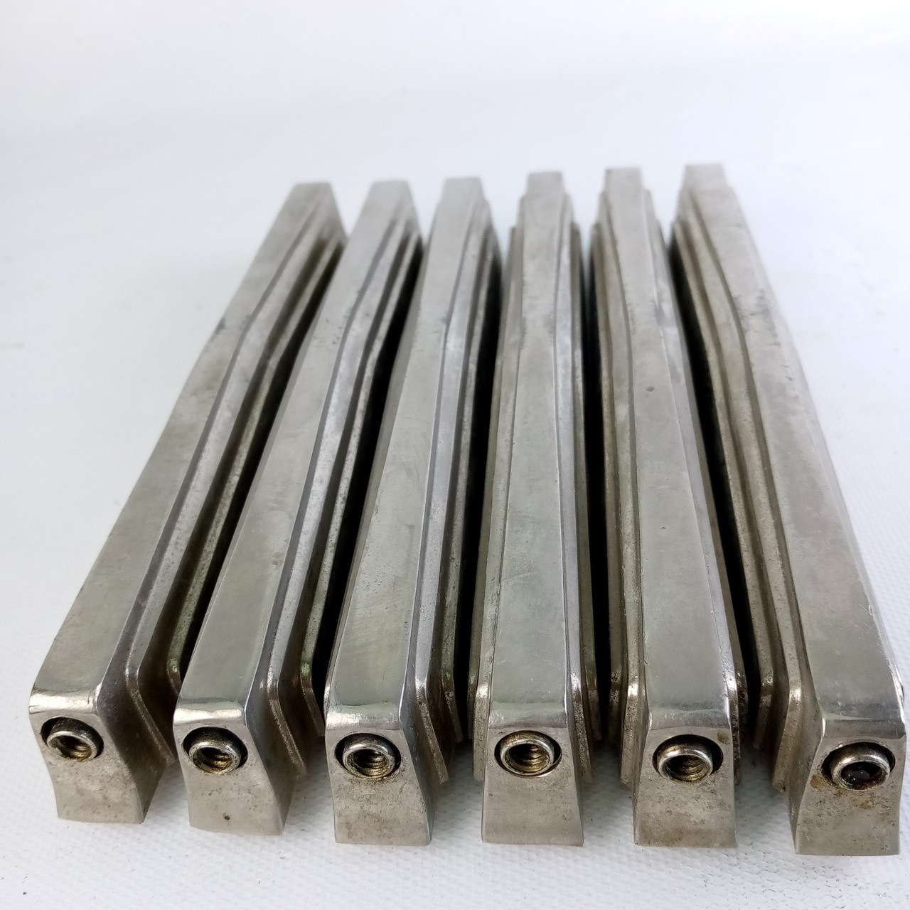 Ludwig 6x Imperial Bass Drum Lugs 6 3/8" Vintage 50s Nickel Part #2206 Snare/Tom — main photograph