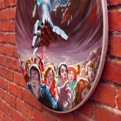 Queen, News of the World, Gatefold Art, 22" Bass Drumhead, Reso, Wall Hanging image 3
