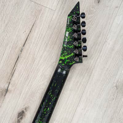ESP USA Horizon-II Guitar, Ebony Fretboard, EMG 81X / 85X Pickups, Alien Blood Splatter image 9