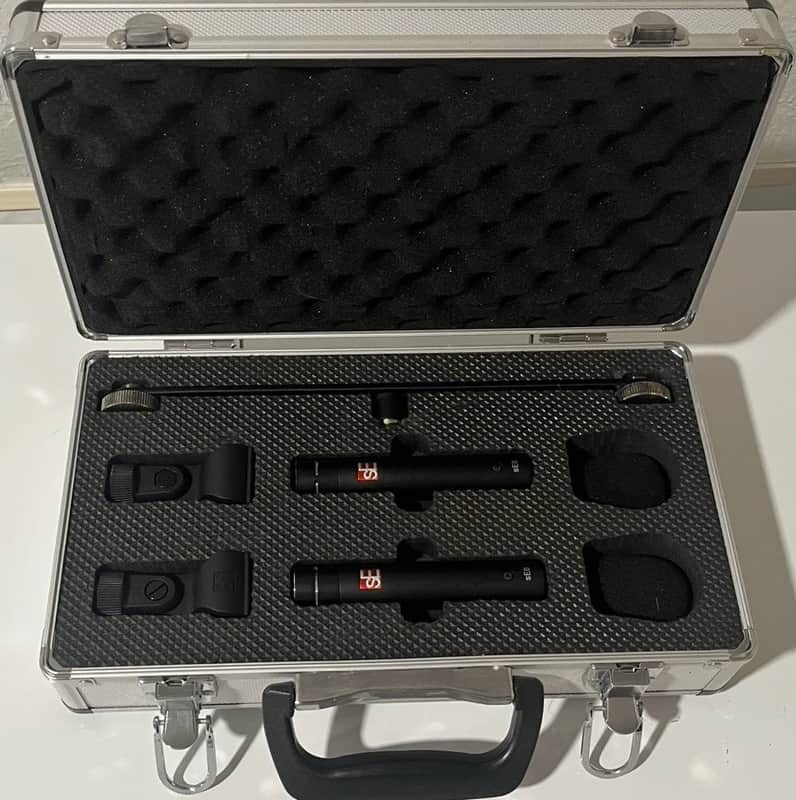 sE Electronics sE8 Small Diaphragm Cardioid Condenser Microphone Matched Stereo Pair 2018 - Present - Black image 1