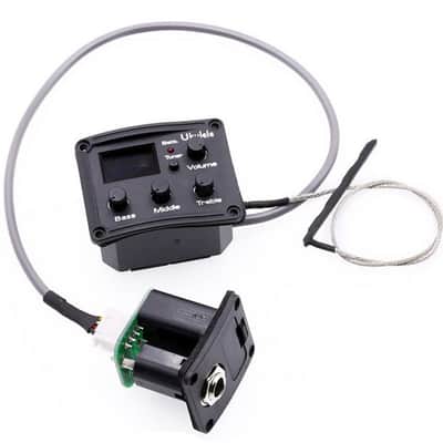 3-Band Guitar Preamp With Piezo Pickup & Built-in Tuner - All-in-One Acoustic/Electric Guitar Upgrade