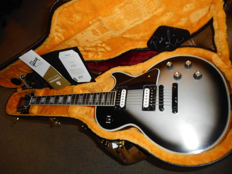 Gibson Custom Shop Les Paul Custom/ MOD shop 1 of 1 2022 - Silver burst Satin owned and Signed by Dustie Waring image 1