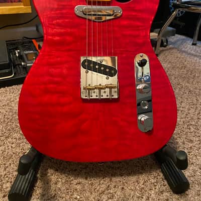 Warmoth  Telecaster  2022 Molly Red Pepper Unicorn Spit / Crimson Guitars penetrating oil, satin finish image 1