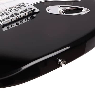 New Glarry GST Rosewood Fingerboard Electric Guitar Black image 16