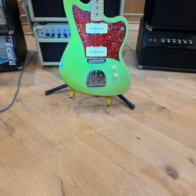 Fender-Wolf Jazzmaster 2020, Maui Green, USA, 7 Lbs 15 oz. Hand wound Alnico, killer “C” neck, tortoise guard, Kluson Tuners and you’ll love this one! image 2