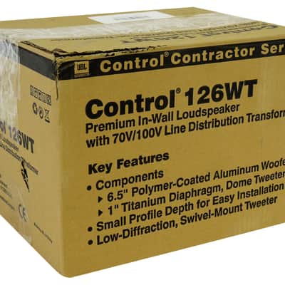 2 JBL Control 126 WT 6.5" 30w Commercial 70v In-Wall Speakers For Restaurant/Bar image 10