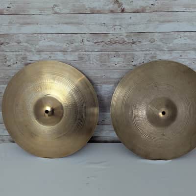 Used Zildjian 14" Avedis Hi Hats Hollow Logo image 1