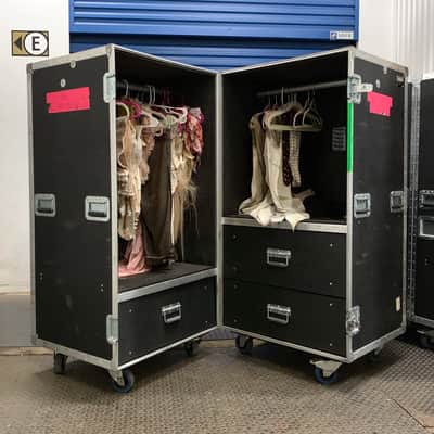 Custom Wardrobe Flight Case w/ Drawers and Clothing Rods 46" X 54" X 29" image 1