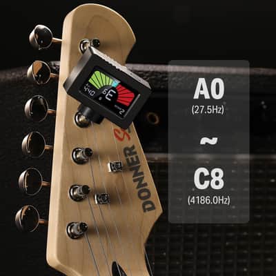 Guitar Tuner Clip On Magnetic Guitar Tuner with Color LCD Display for Acoustic/Electric Guitar Ukulele Bass Violin Banjo Tuning- Black image 2