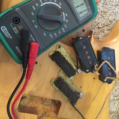 Fender Precision Bass Guitar Pickup 1959 with Copper shielding and screws , springs image 5