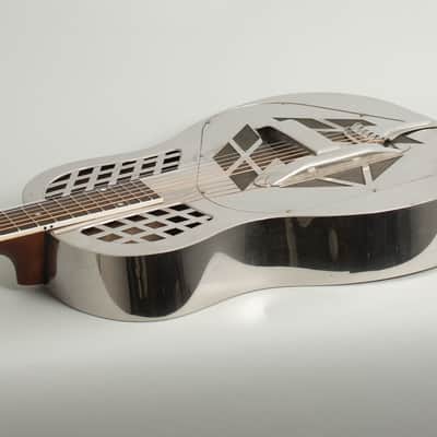 Immagine National  Style 1 Roundneck Resophonic Guitar (1930), ser. #S-229, original black hard shell case. - 7