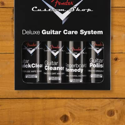 Fender Custom Shop Deluxe 4-Step Guitar Care & Cleaning System - 4 Pack - Black image 1