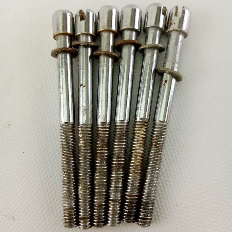 Ajax/UK 6x 2 5/8"Slotted Tension T-Rods Marching Snare/Floor Tom Drum Vintage60s image 1