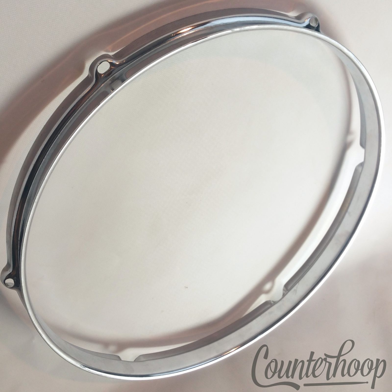 Rogers Tall-Boy 13"Tom Drum Rim/Hoop 6-Hole Triple Flange Chrome Vintage 50s USA — main photograph