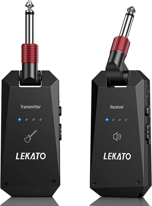 LEKATO 5.8G Wireless Guitar Bass System Transmitter Receiver 4 Channels image 1