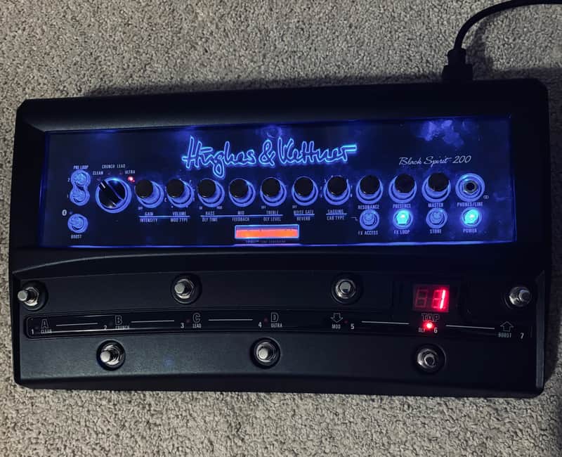 Hughes & Kettner Black Spirit 200 Floor 4-Channel 200-Watt Solid State Pedalboard Guitar Amp 2020 - 2021 - Black image 1