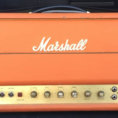 1972 Marshall Major for Lead Guitar in Orig Orange Color tolex - Pulsonic - Full Stack! Super Rare! image 4