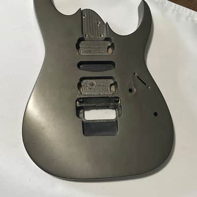 2000's Indonesian Ibanez RG5EX1 Grey Pewter Damaged Basswood Guitar Body Floyd Ready image 2