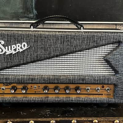 Supro 1699RH Statesman 2-Channel 50-Watt Tube Guitar Head 2017 - Present - Black Rhino image 2
