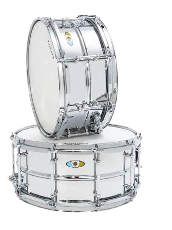 Ludwig Supralite 6.5x14 Polished Steel Snare Drum image 1