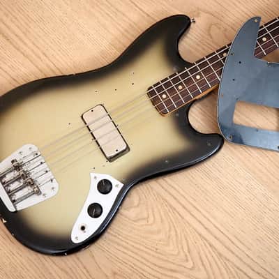 1970s Fender Mustang Bass – Custom Lollar Thunderbird + Riggio Silverburst Relic – 7lbs 13oz image 21