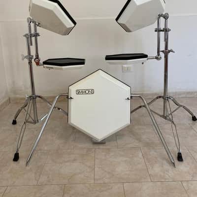 SIMMONS SDS8 1984 WHITE DRUMS KIT VINTAGE ORIGINAL 80's image 13