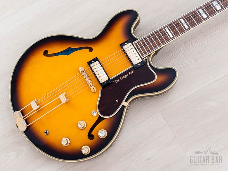 2000 Epiphone USA John Lee Hooker Signature 1964 Sheraton Sunburst, Near-Mint w/ Case, Hangtag