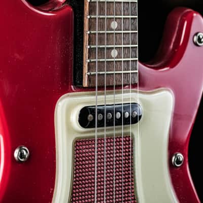 1963 Hagström Kent PB-24-G red image 4