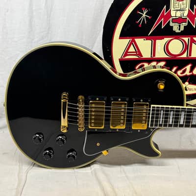 Gibson Custom Shop LPB-3 lpb3 Les Paul Custom Guitar with COA + Case - Ebony / Black image 4