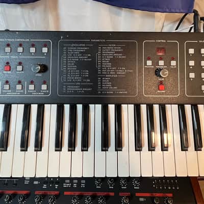 Sequential Six-Trak 49-Key 6-Voice Polyphonic Synthesizer 1984 - 1985 - Black with Wood Sides image 1