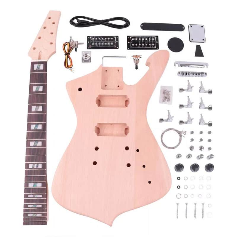 7-String DIY Iceman-Style Electric Guitar Kit - Mahogany Body image 1