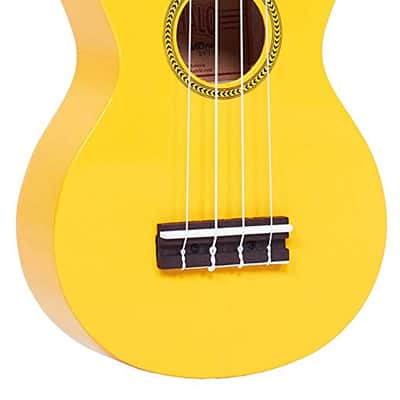 Mahalo Ukuleles MR1YW Rainbow Series Soprano Ukulele with Gig Bag - Yellow image 1