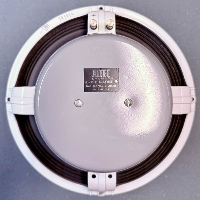 Matched Pair 1969 Altec Lansing Alnico 417B Speakers Original Cone Mint Condition image 1