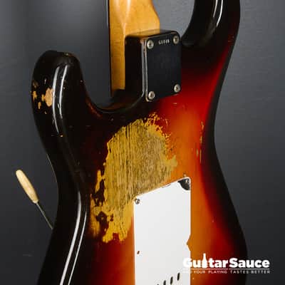 Fender Stratocaster Original Vintage Slab Board 1961 Sunburst (COD 1965VG) image 13