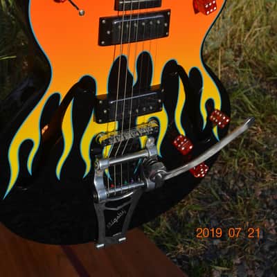 Epiphone FlameKat Semi-Hollow Bigsby Tailpiece image 13