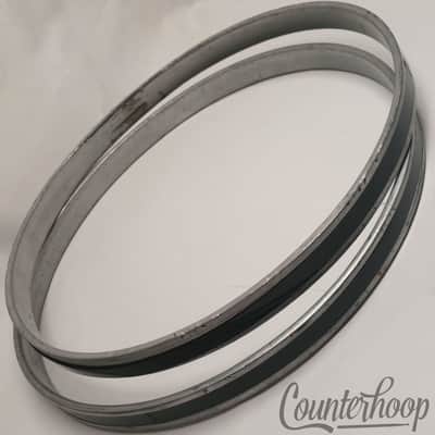 Premier 2x 22"Black Duroplastic Bass Drum Wood Hoops/Rims Vintage 60s England UK image 1
