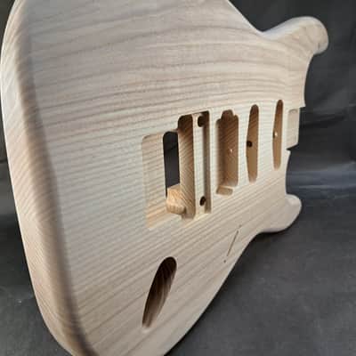 Unfinished Ash HSS guitar body - for Fender Strat Stratocaster neck Floyd Rose J2477 image 6