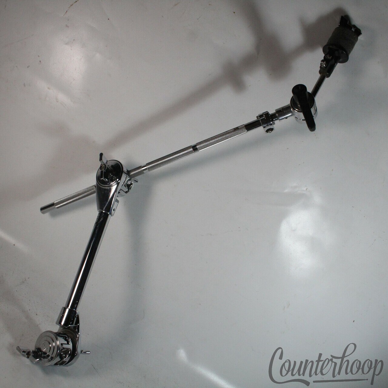 DW SM799 STR/Boom +SM912 Cymbal Arm with Dog Bone Clamp - Clamshell Chrome Stand — main photograph
