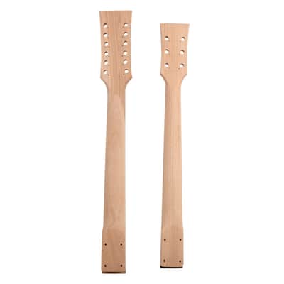 DIY Double Neck Electric Guitar Kit 12 String / 6 String Mahogany Unfinished Right-Handed image 8