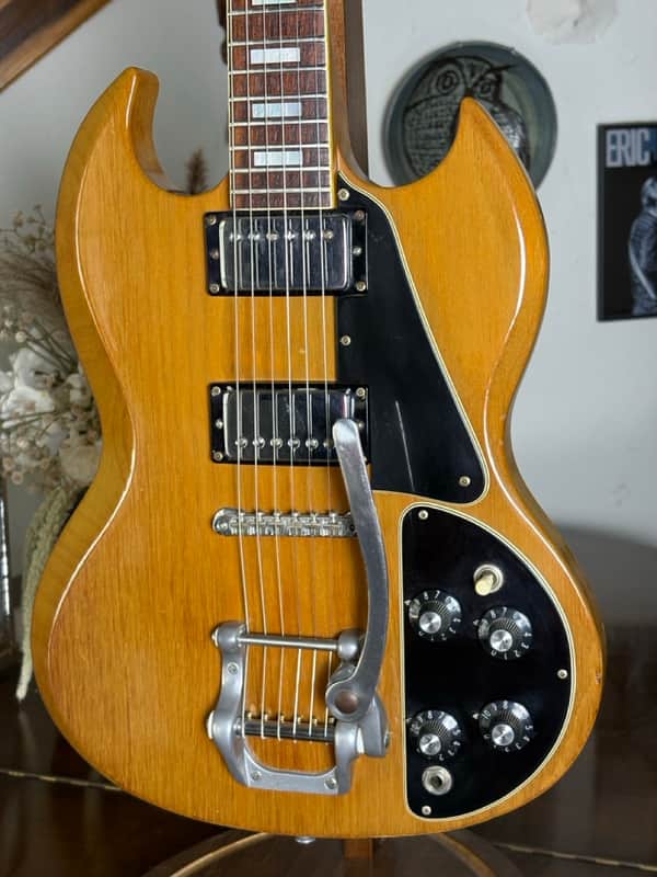 1971 Gibson SG Deluxe Natural Finish w/ Bigsby, Original T-Tops, OHSC 6.5lbs image 1