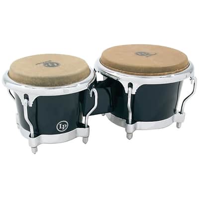 Latin Percussion LP200XF-BK Fiberglass Bongos w/ Comfort Curve II Rims